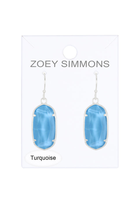 Turquoise Quartz Casey Drop Earrings - SF