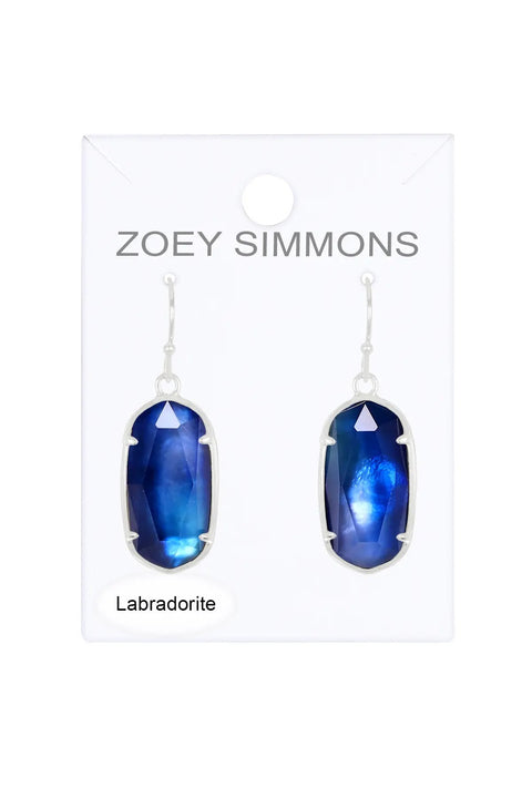 Labradorite Doublet Casey Drop Earrings - SF