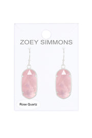 Rose Quartz Casey Drop Earrings - SF