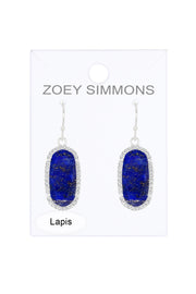 Lapis Halo Drop Earrings - SF