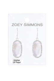 Mother Of Pearl Halo Drop Earrings - SF