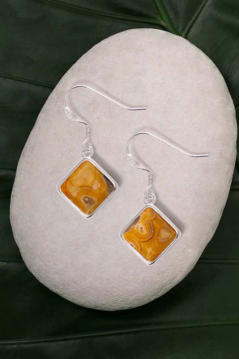 Crazy Lace Agate Rachel Drop Earrings - SF
