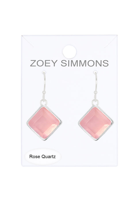 Rose Quartz Rachel Drop Earrings - SF