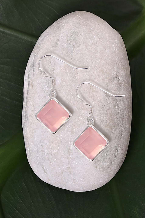 Rose Quartz Rachel Drop Earrings - SF