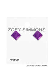 Amethyst Rachel Post Earrings - SF