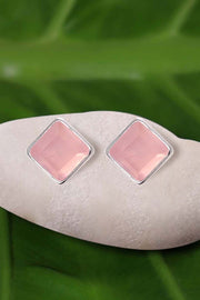 Rose Quartz Rachel Post Earrings - SF