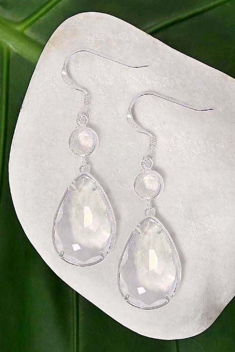 Moonstone Crystal Stephanie Earrings - SF