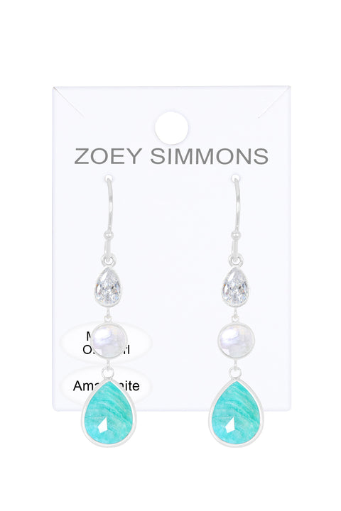 Amazonite Drop Earrings - SF