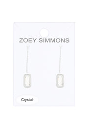 Moonstone Crystal Threader Earrings - SF