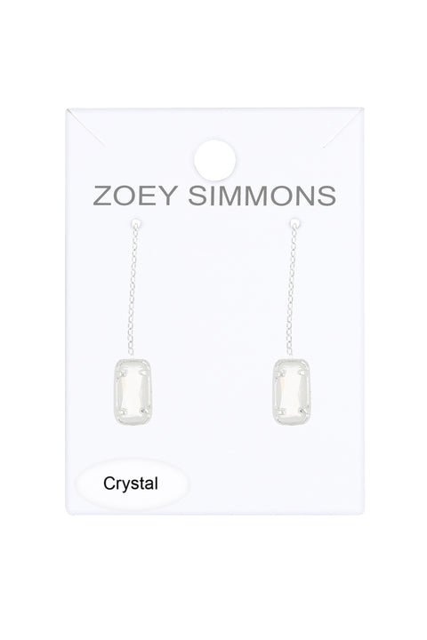 Moonstone Crystal Threader Earrings - SF