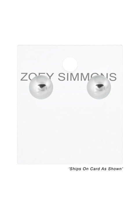 Sterling Silver 7mm Round Post Earrings - SS