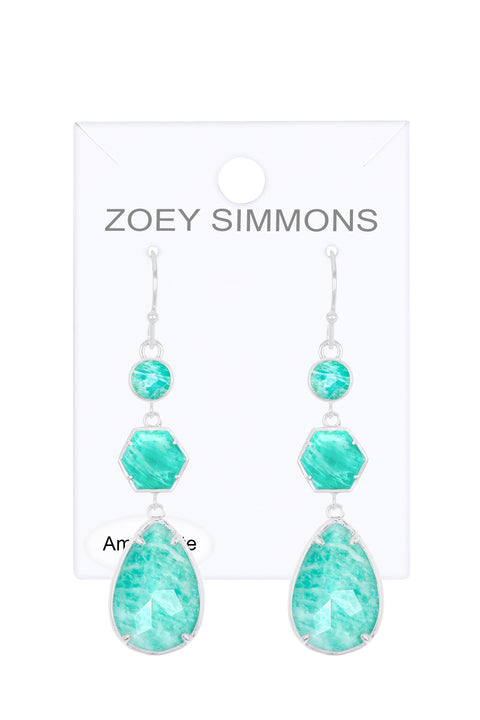 Amazonite Statement Earrings - SF
