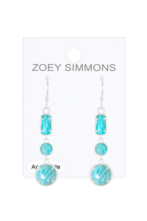 Amazonite Drop Earrings - SF