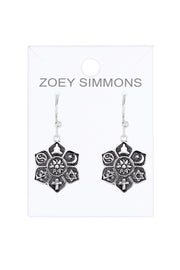 Sterling Silver Coexist Harmony Lotus Earrings - SS