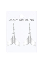 Sterling Silver Dophin Tail Earrings - SS