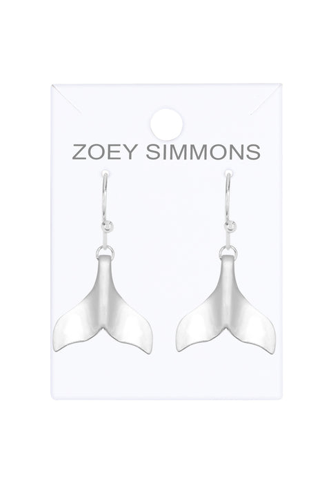 Sterling Silver Dophin Tail Earrings - SS