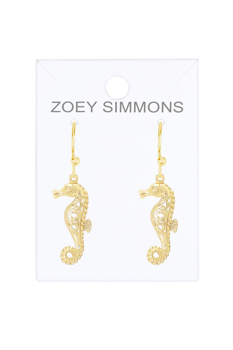 Sea Horse Drop Earrings - GF