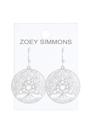 Sterling Silver Celtic Gaia Drop Earrings - SS
