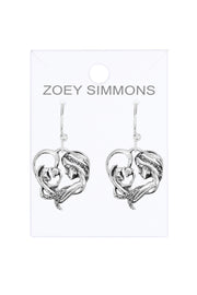 Sterling Silver Mother & Child Drop Earrings - SS