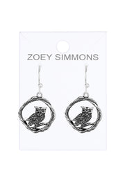 Owl Drop Earrings - SF