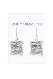 Star Of David Drop Earrings - SF