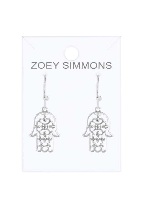 Hamsa Drop Earrings - SF