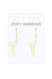 14k Gold Plated Scissors Drop Earrings - GF