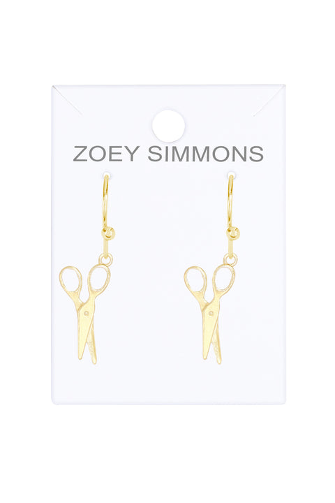 14k Gold Plated Scissors Drop Earrings - GF