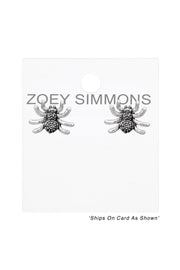 Sterling Silver Spider Post Earrings - SS