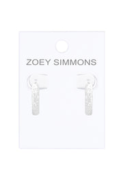 Sterling Silver Diamond Cut Hoop Earrings - SS