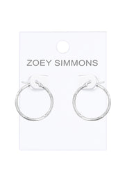 Sterling Silver Diamond Cut Hoop Earrings - SS