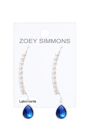 Labradorite Doublet & Sterling Silver Threader Earrings - SS