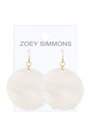 Mother Of Pearl Disc Drop Earrings - GF