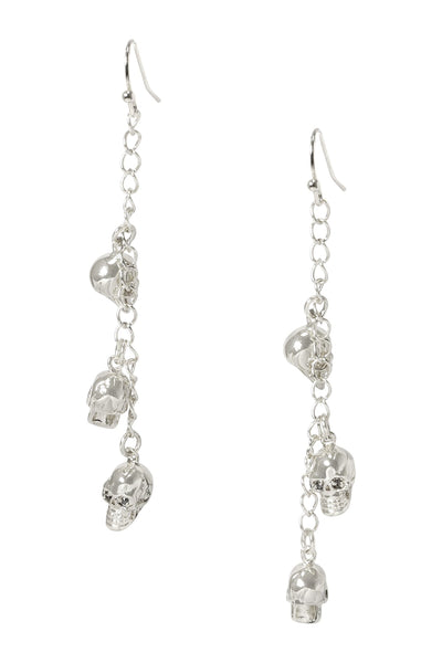 Skull Charm Dangle Earrings - SF