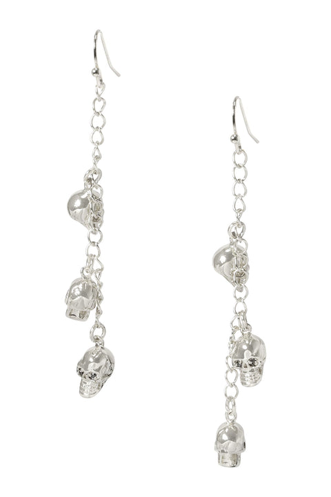Skull Charm Dangle Earrings - SF