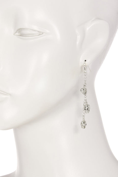 Skull Charm Dangle Earrings - SF
