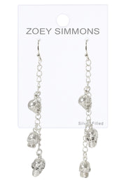 Skull Charm Dangle Earrings - SF