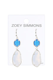 Moonstone Crystal Hanging Drop Earrings - SF