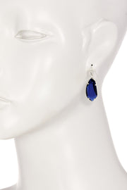 London Blue Crystal Fancy Cut Drop Earrings - SF