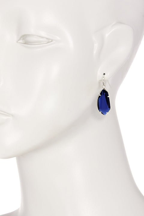London Blue Crystal Fancy Cut Drop Earrings - SF