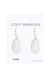 Moonstone Crystal Fancy Cut Drop Earrings - SF