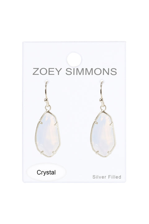 Moonstone Crystal Fancy Cut Drop Earrings - SF