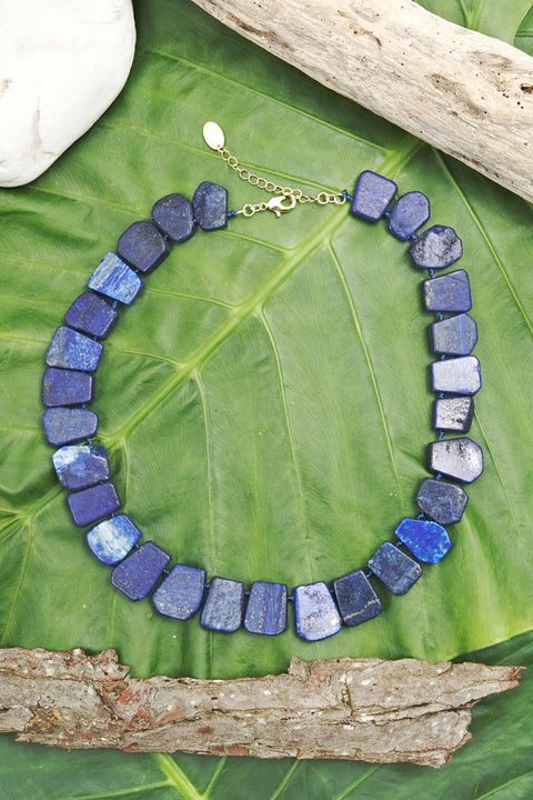 Lapis Statement Necklace - GF