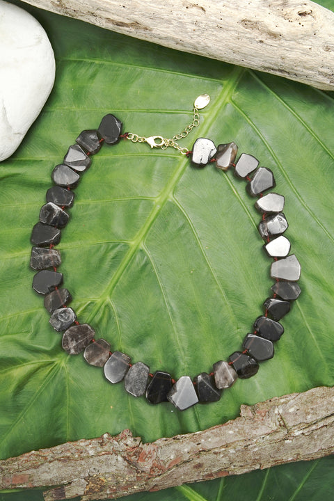 Smoky Quartz Statement Necklace - GF