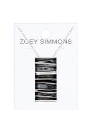 Wave Texture Pendant Necklace - SF