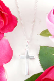 Sterling Silver Cross Pendant Necklace - SF