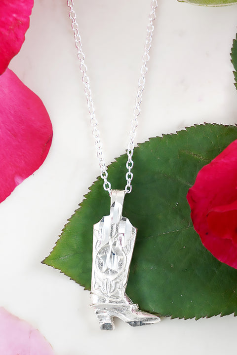Cowboy Boot Pendant Necklace - SF
