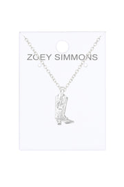 Cowboy Boot Pendant Necklace - SF