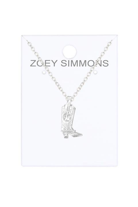 Cowboy Boot Pendant Necklace - SF