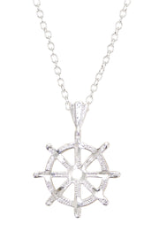 Ships Wheel Pendant Necklace - SF